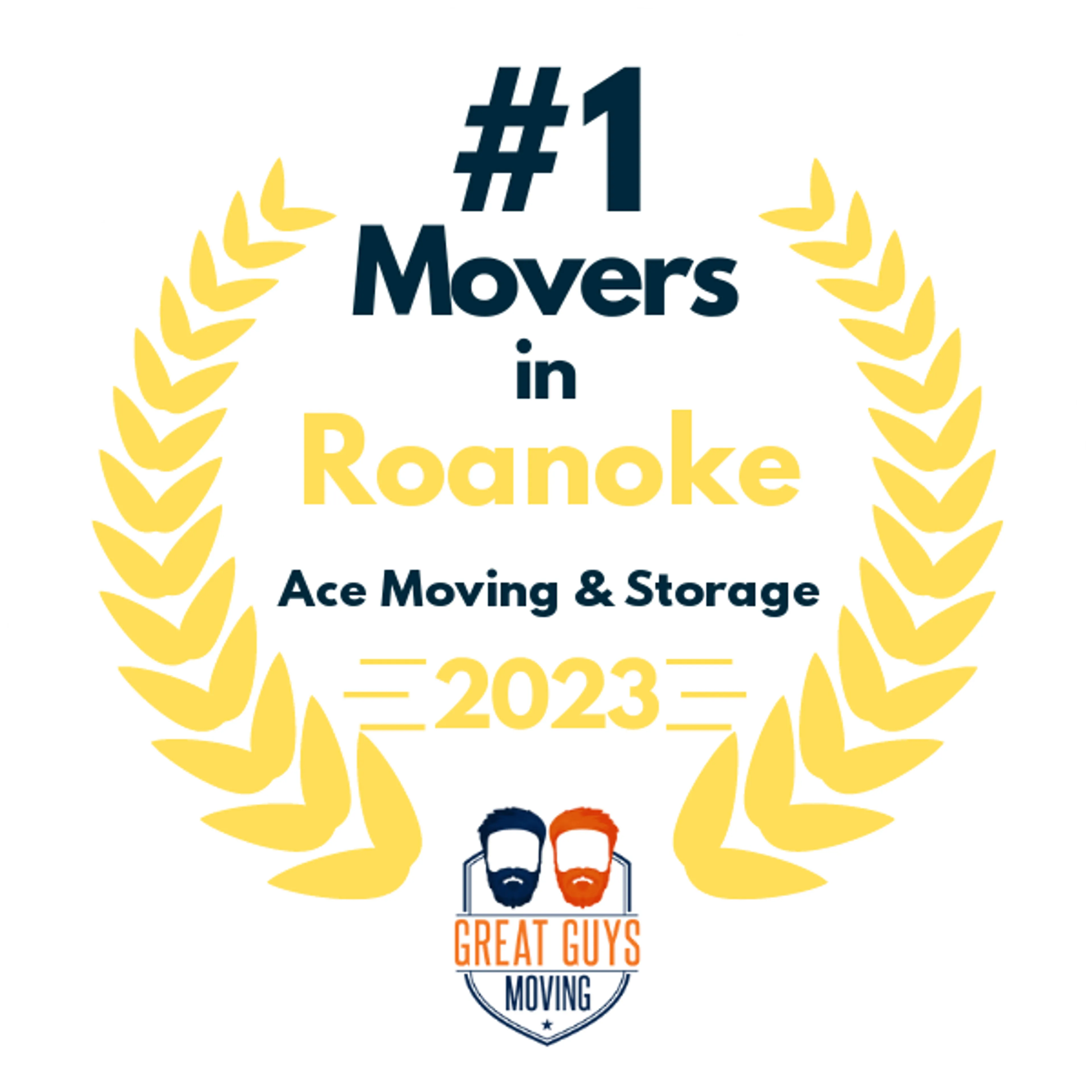#1 Ranked Movers in Roanoke, VA 2023 award