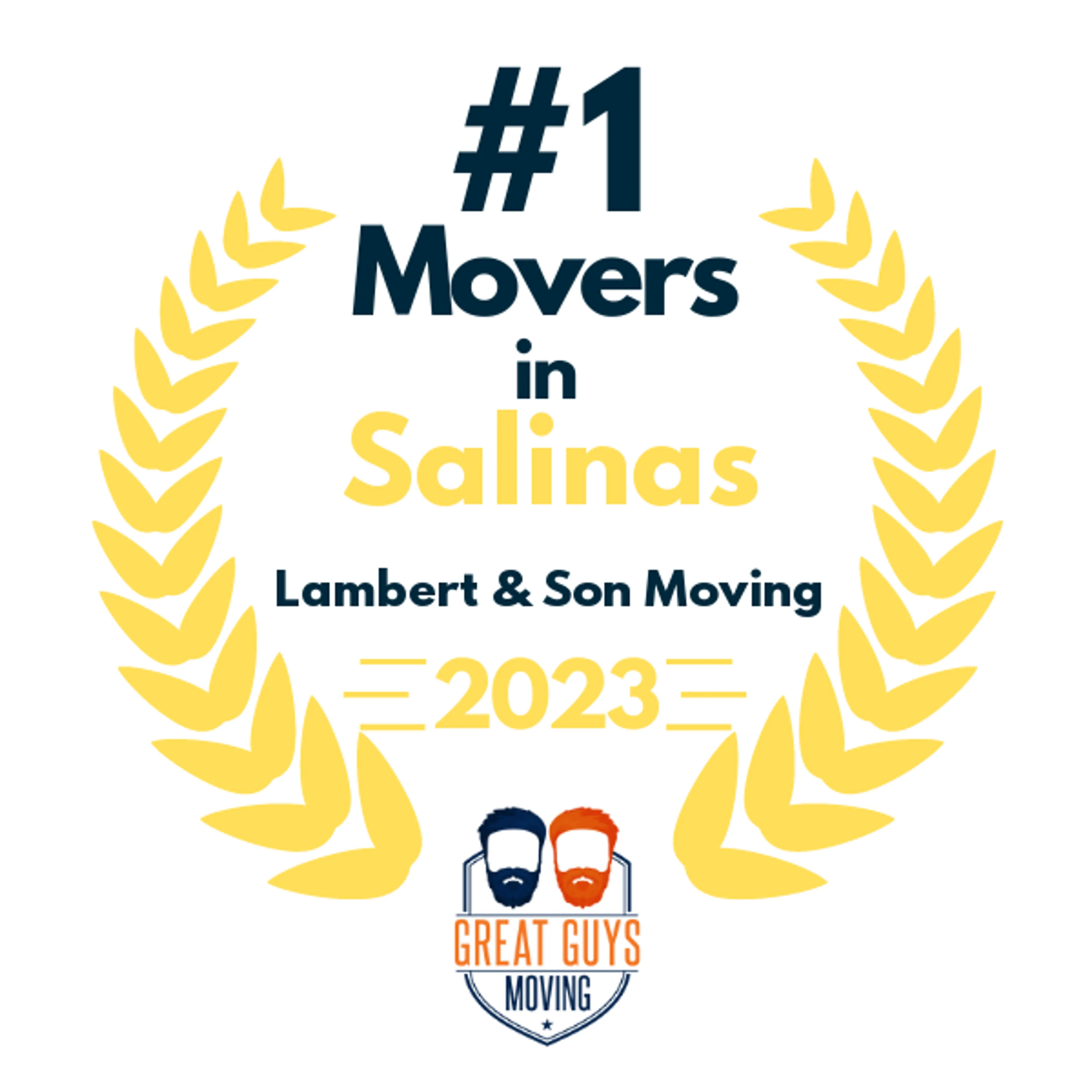 #1 Ranked Movers in San Jose, CA 2023 award