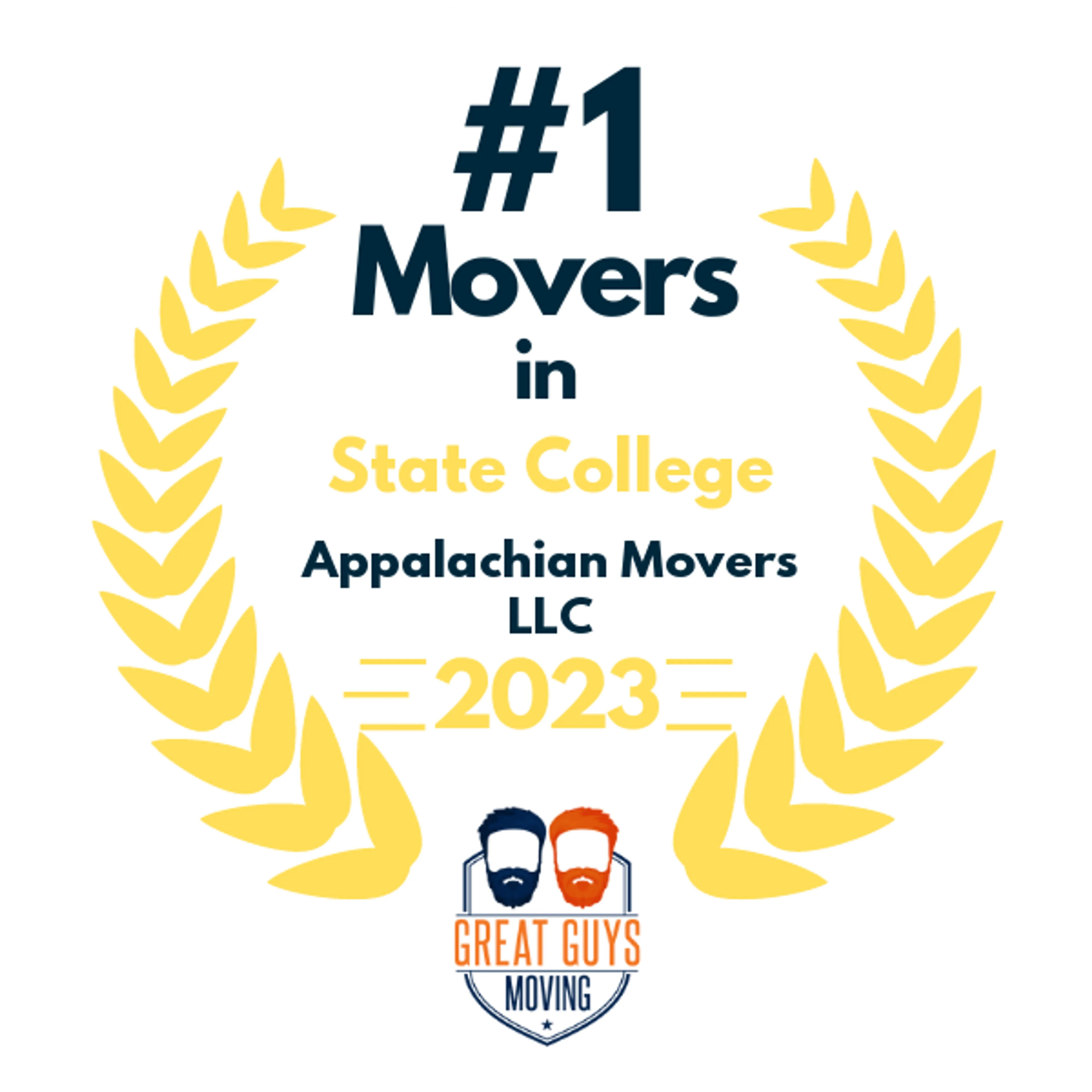 #1 Ranked Movers in State College, PA 2023 award