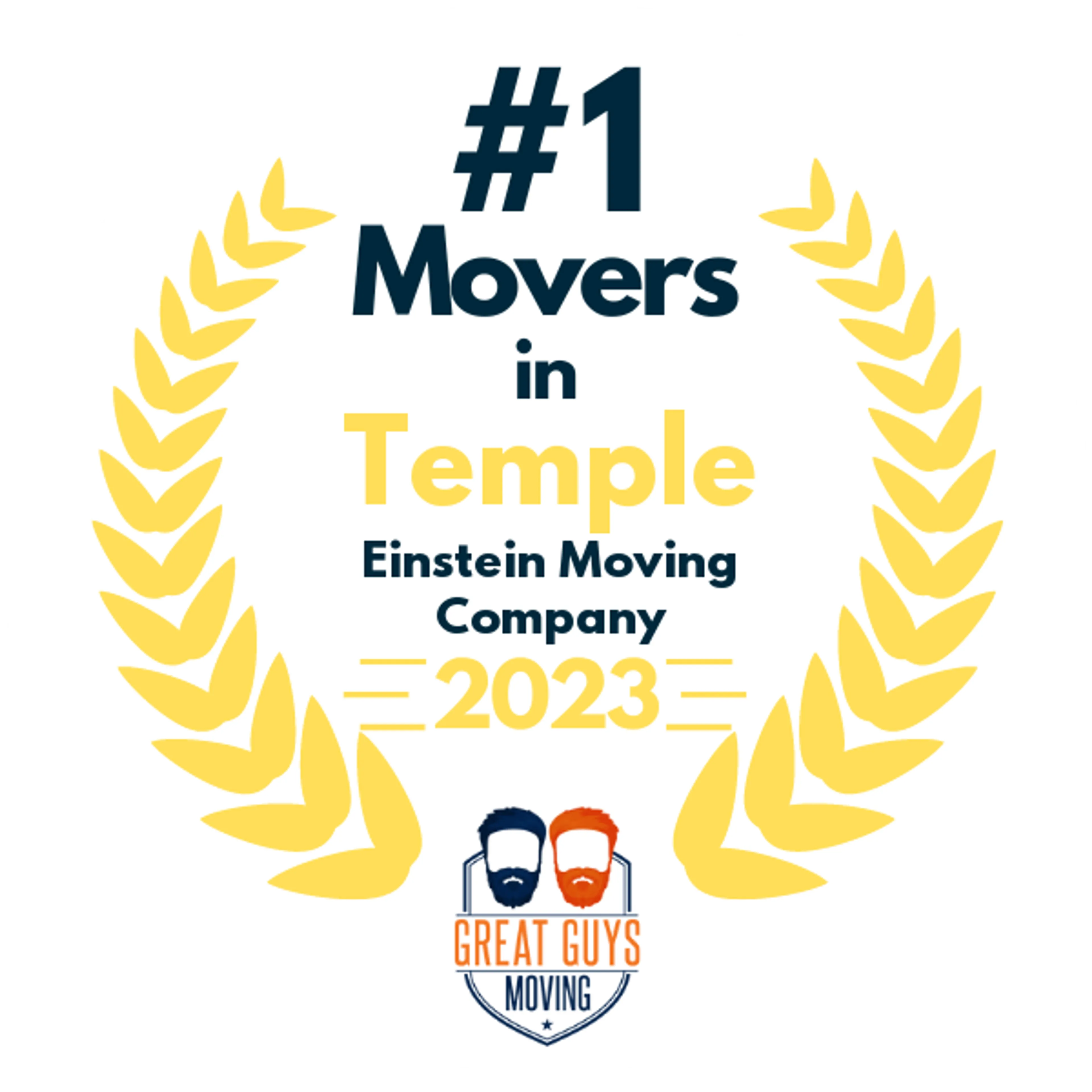 #1 Ranked Movers in Temple, TX 2023 award
