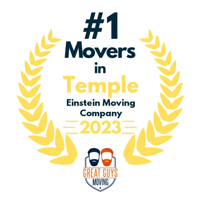 #1 Ranked Movers in Temple, TX 2023 award