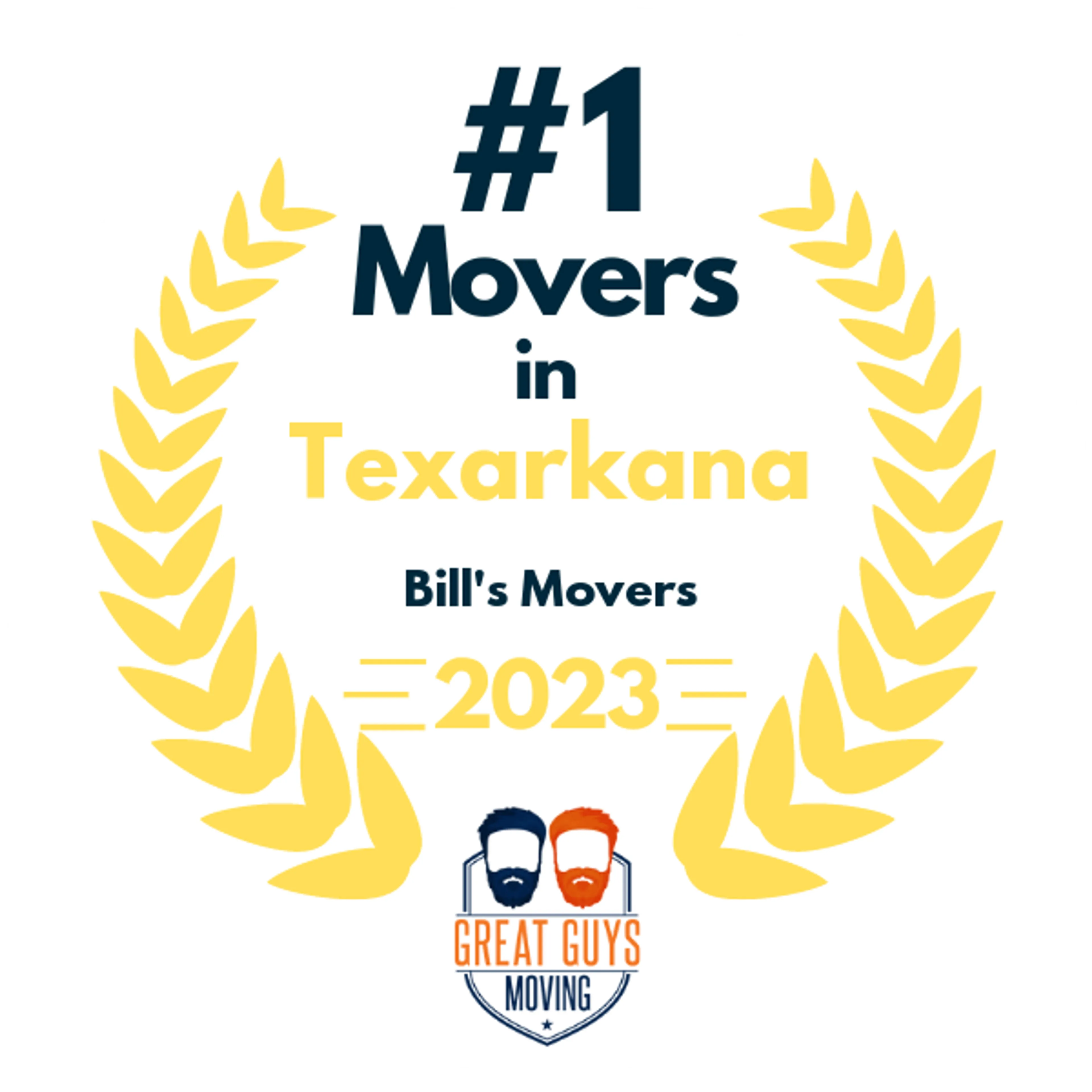 #1 Ranked Movers in Texarkana, TX 2023 award