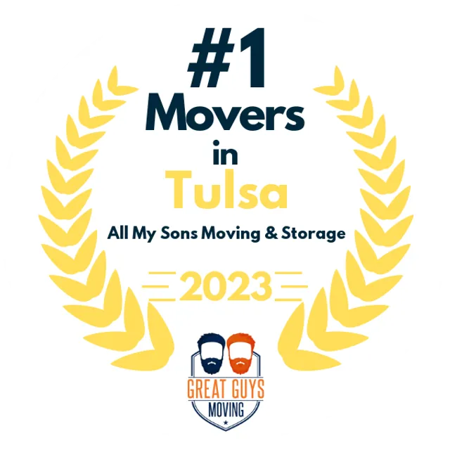 #1 Ranked Movers in Tulsa, OK 2023 award