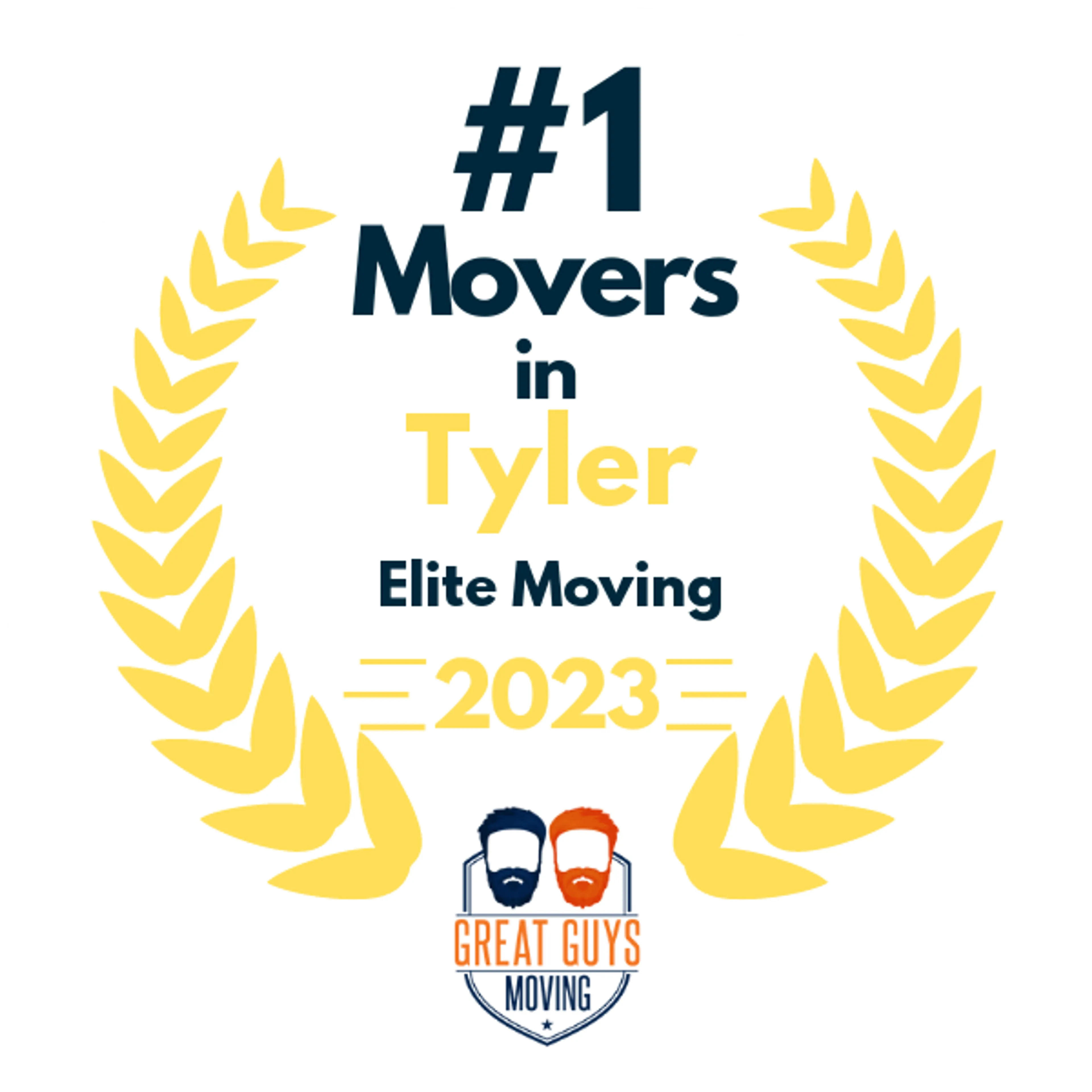 #1 Ranked Movers in Tyler, TX 2023 award