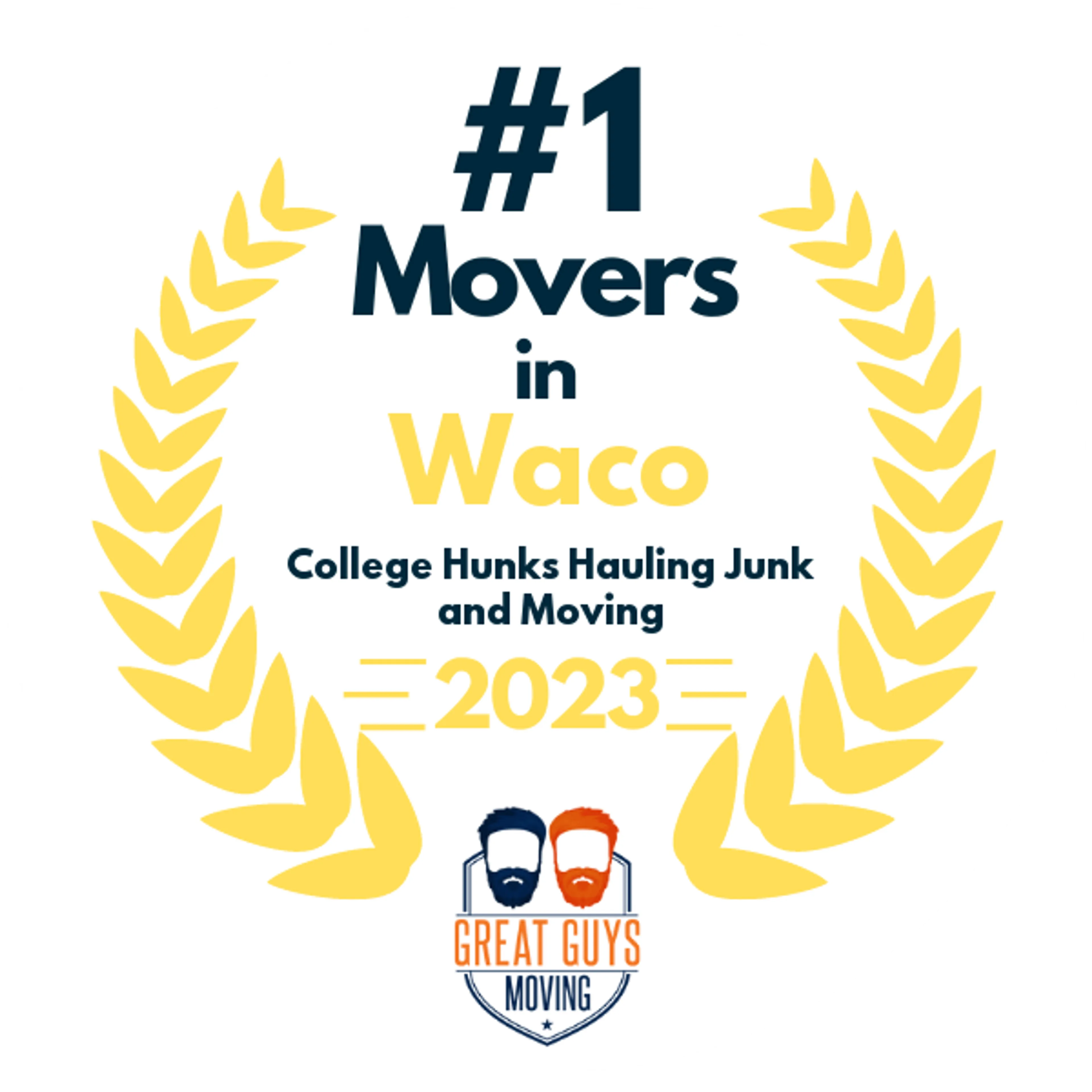 #1 Ranked Movers in Waco, TX 2023 award