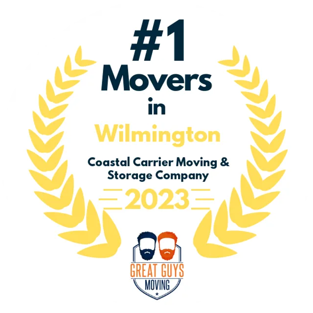 #1 Ranked Movers in Wilmington, NC 2023 award