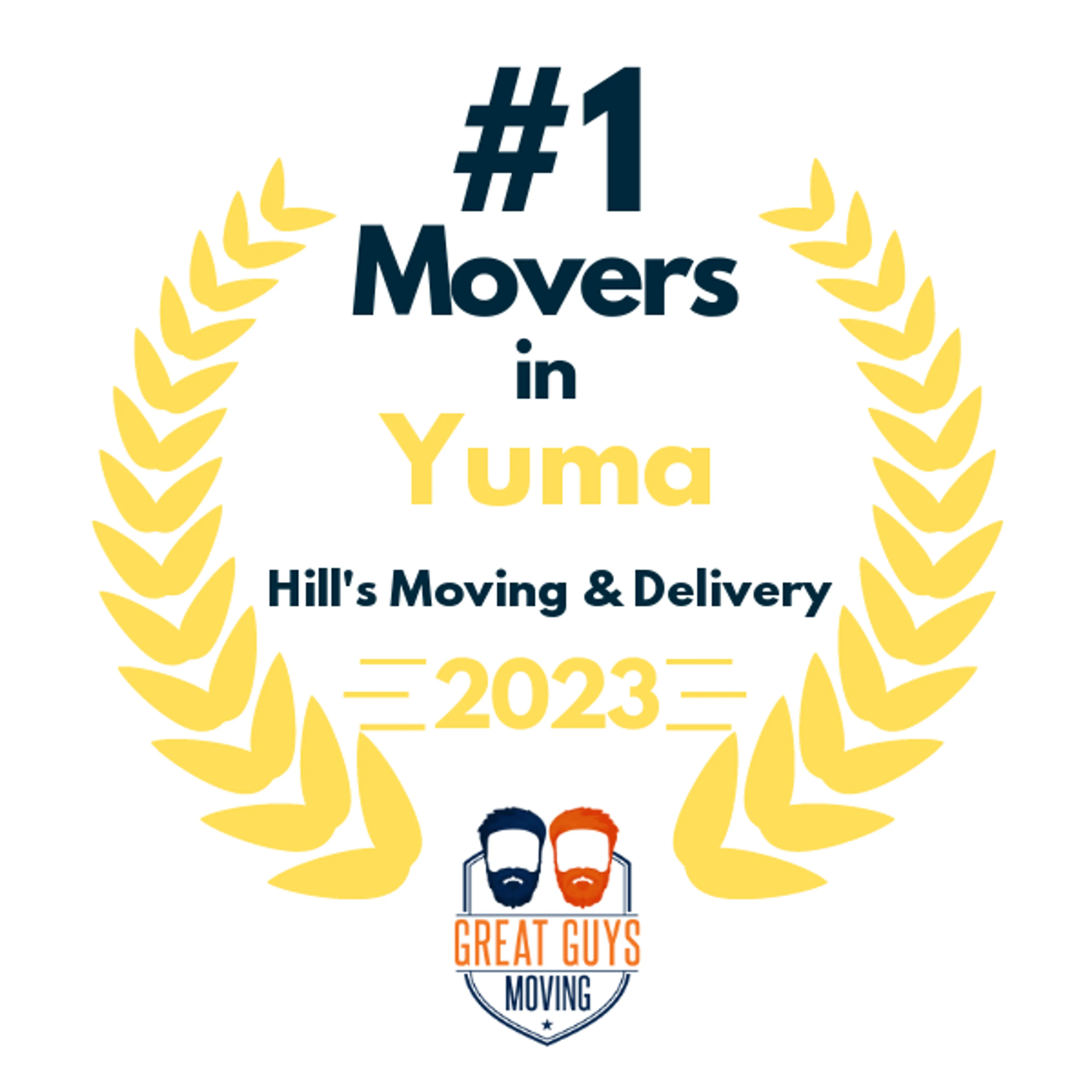 #1 Ranked Movers in Yuma, AZ 2023 award