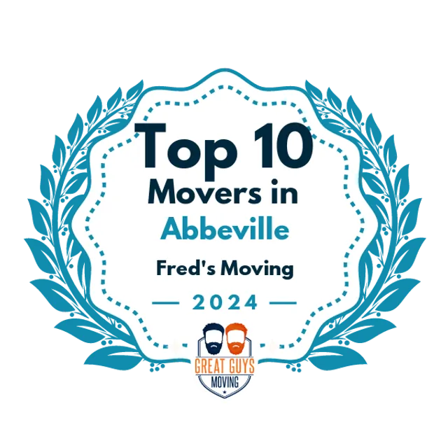 Top 10 Movers in Abbeville, LA 2024 award