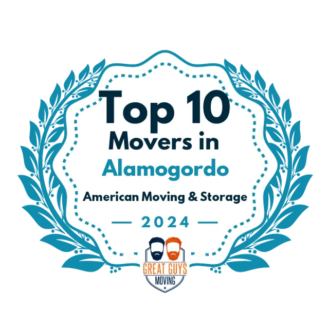 Top 10 Movers in Alamogordo, NM 2024 award