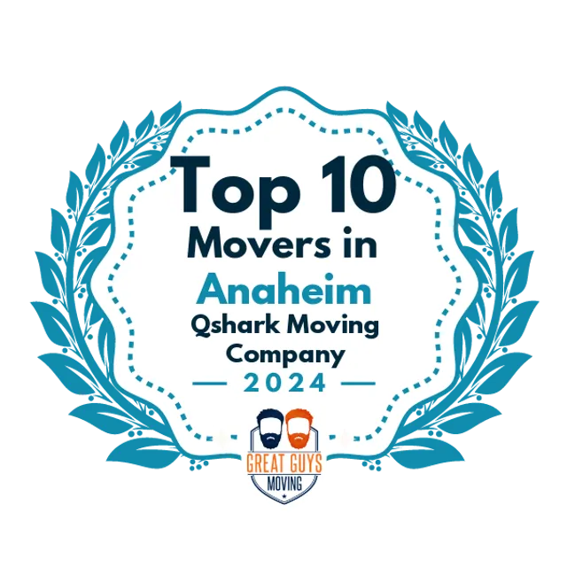 Top 10 Movers in Anaheim, CA 2024 award