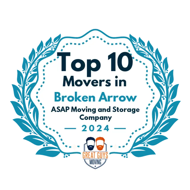 Top 10 Movers in Broken Arrow, OK 2024 award