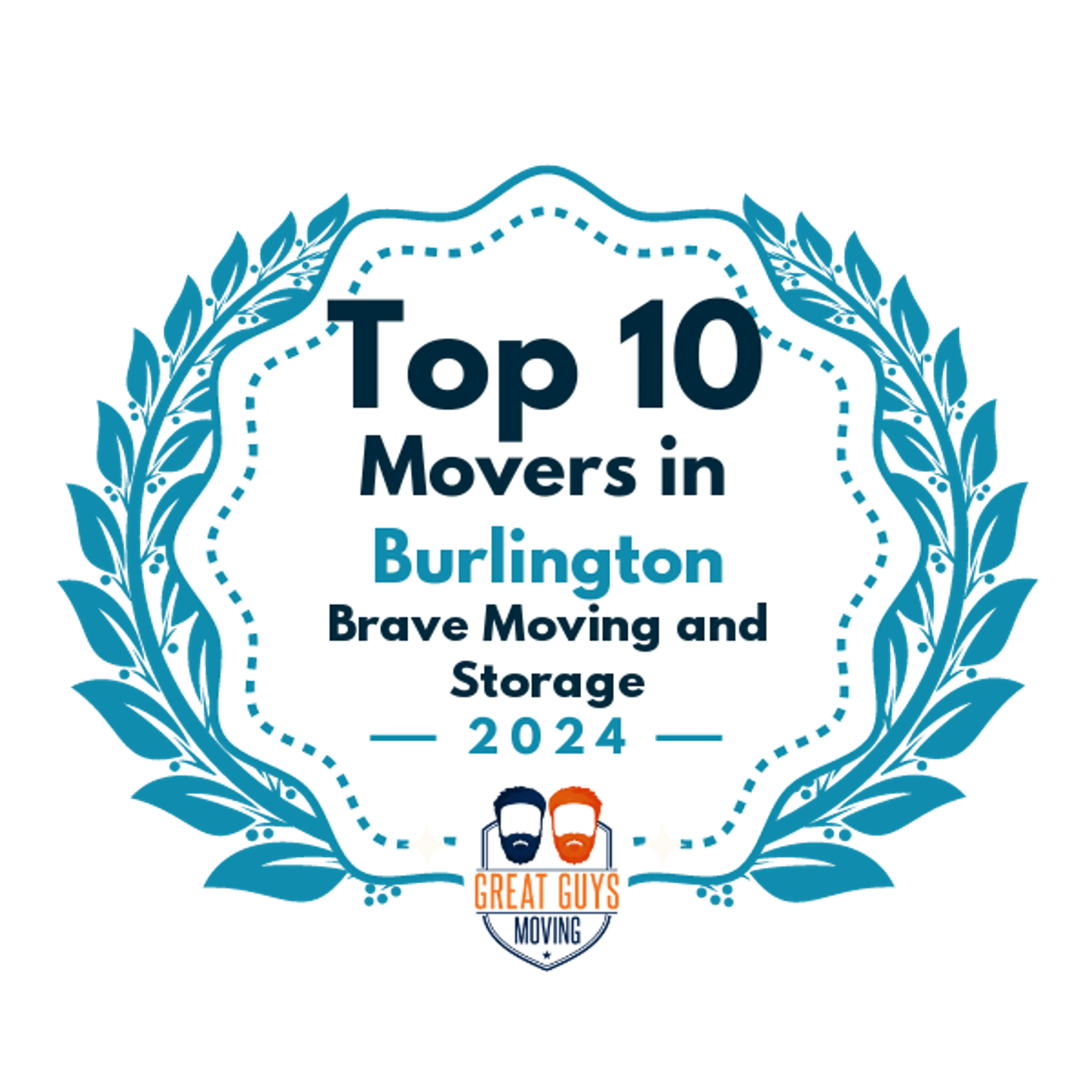 Top 10 Movers in Burlington, VT 2024 award