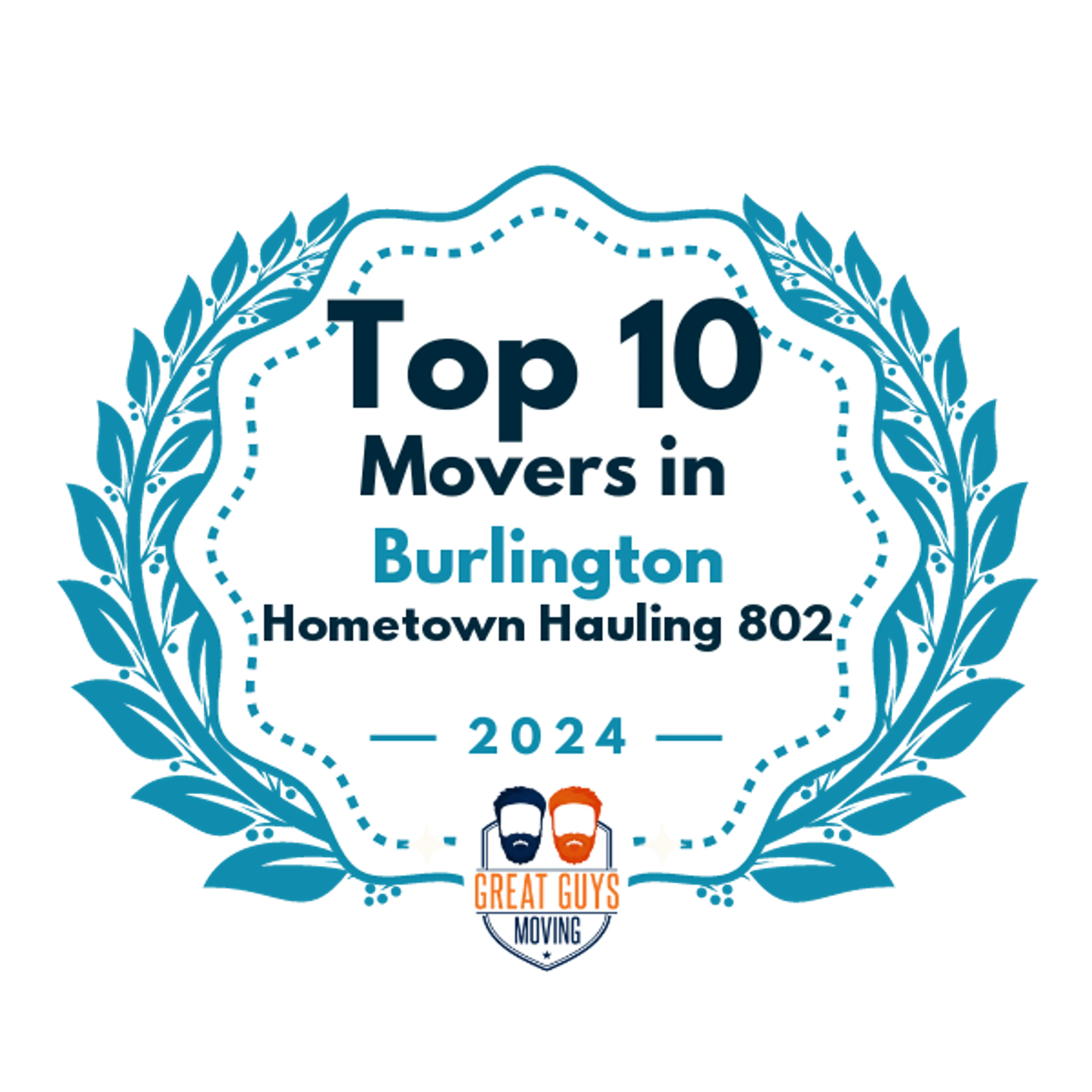 Top 10 Movers in Burlington, VT 2024 award