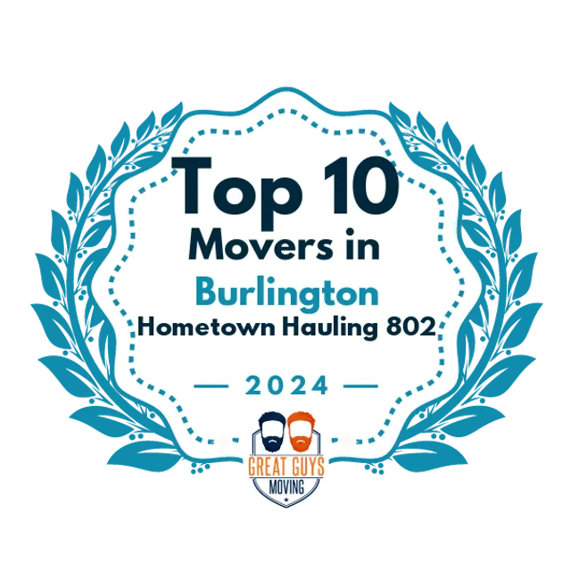 Top 10 Movers in Burlington, VT 2024 award