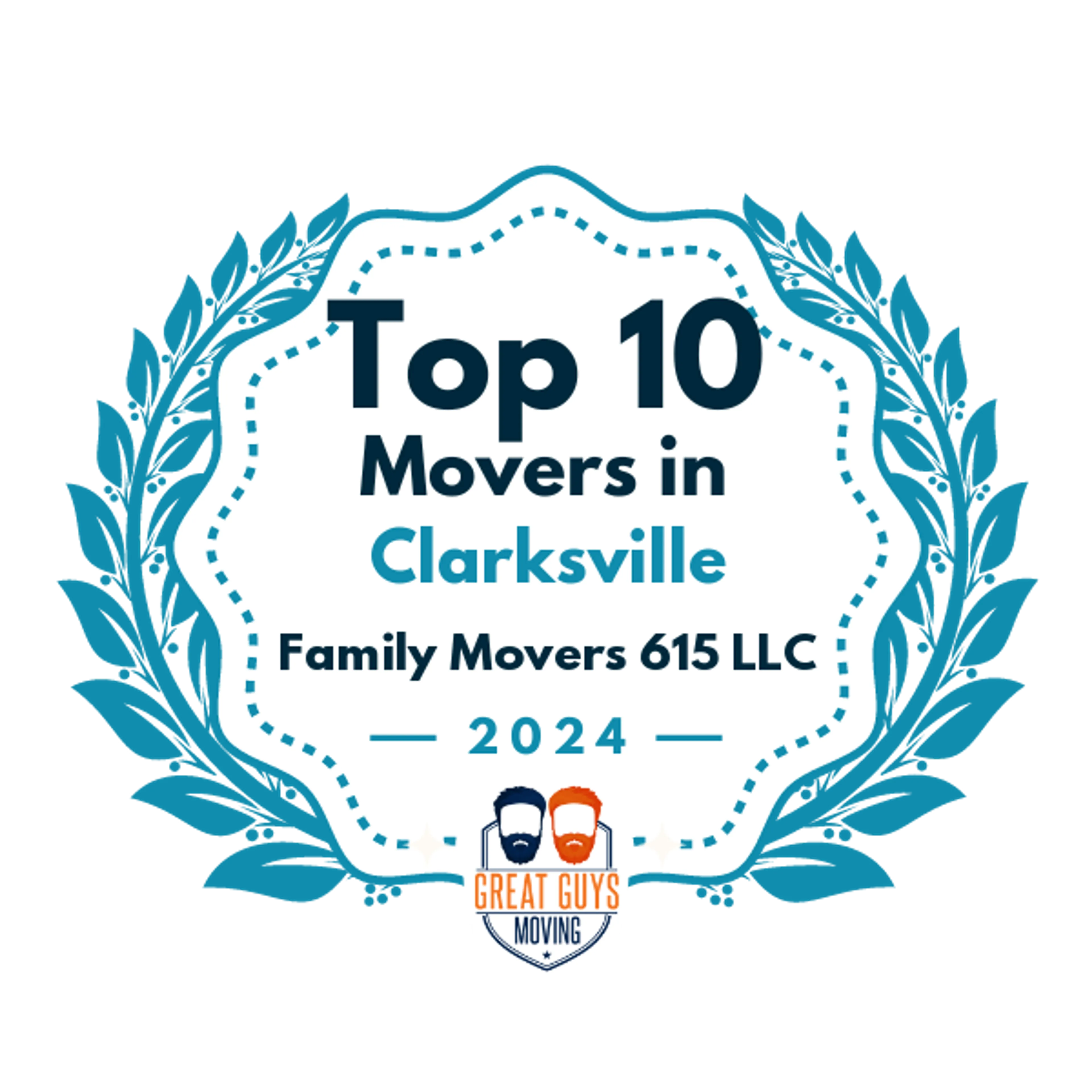 Top 10 Movers in Nashville, TN 2024 award