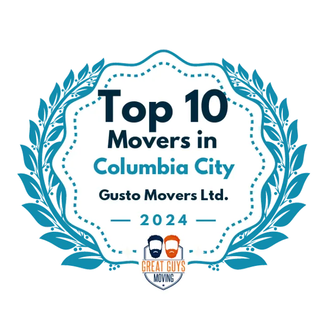 Top 10 Movers in Columbia City, OR 2024 award