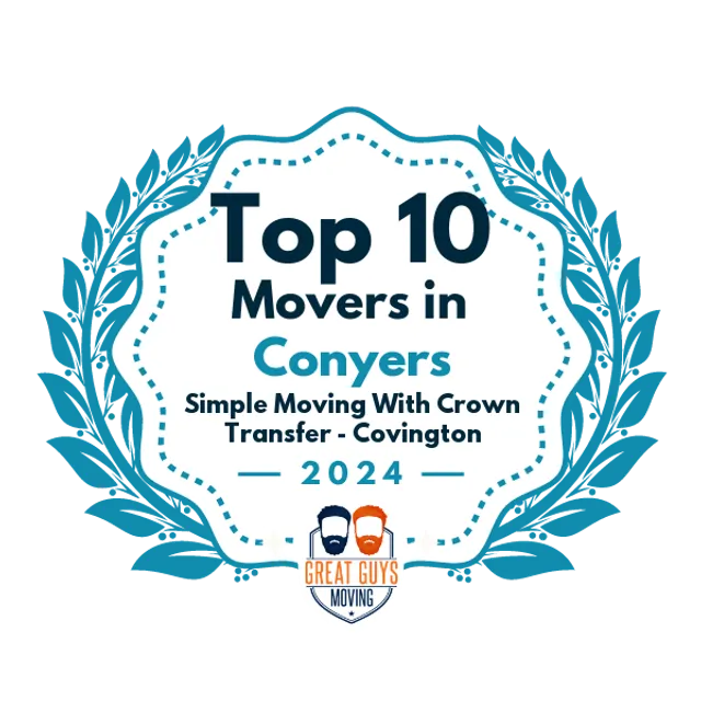 Top 10 Movers in Stonecrest, GA 2024 award