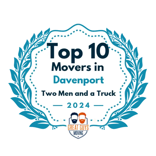 Top 10 Movers in Davenport, IA 2024 award