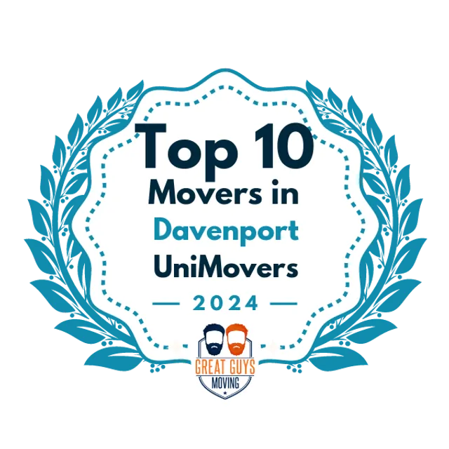 Top 10 Movers in Davenport, IA 2024 award