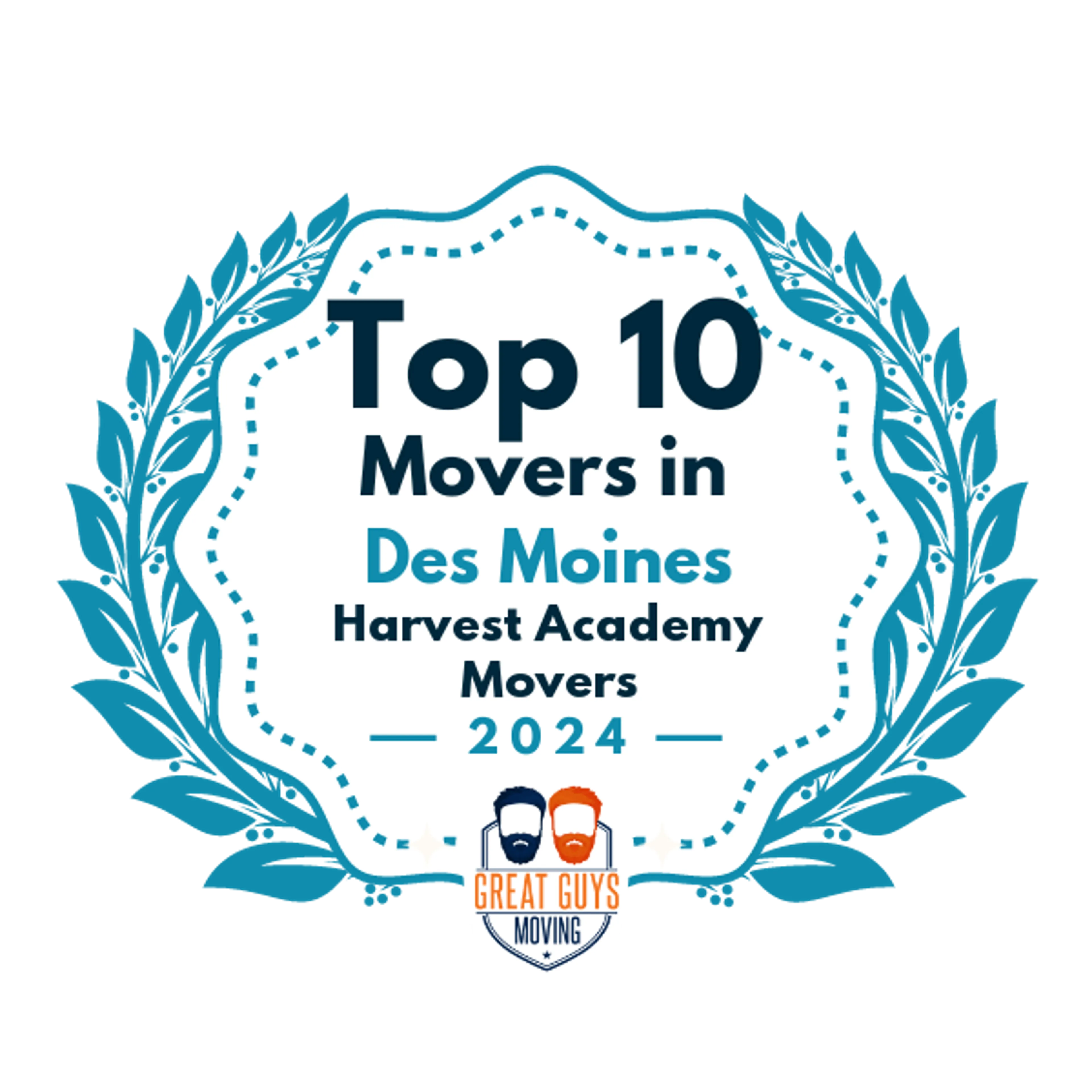 Top 10 Movers in Des Moines, IA 2024 award