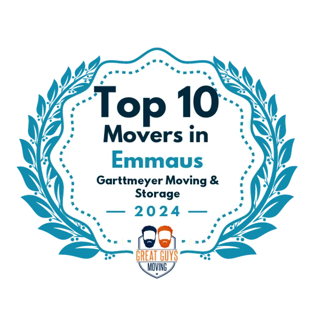 Top 10 Movers in Emmaus, PA 2024 award