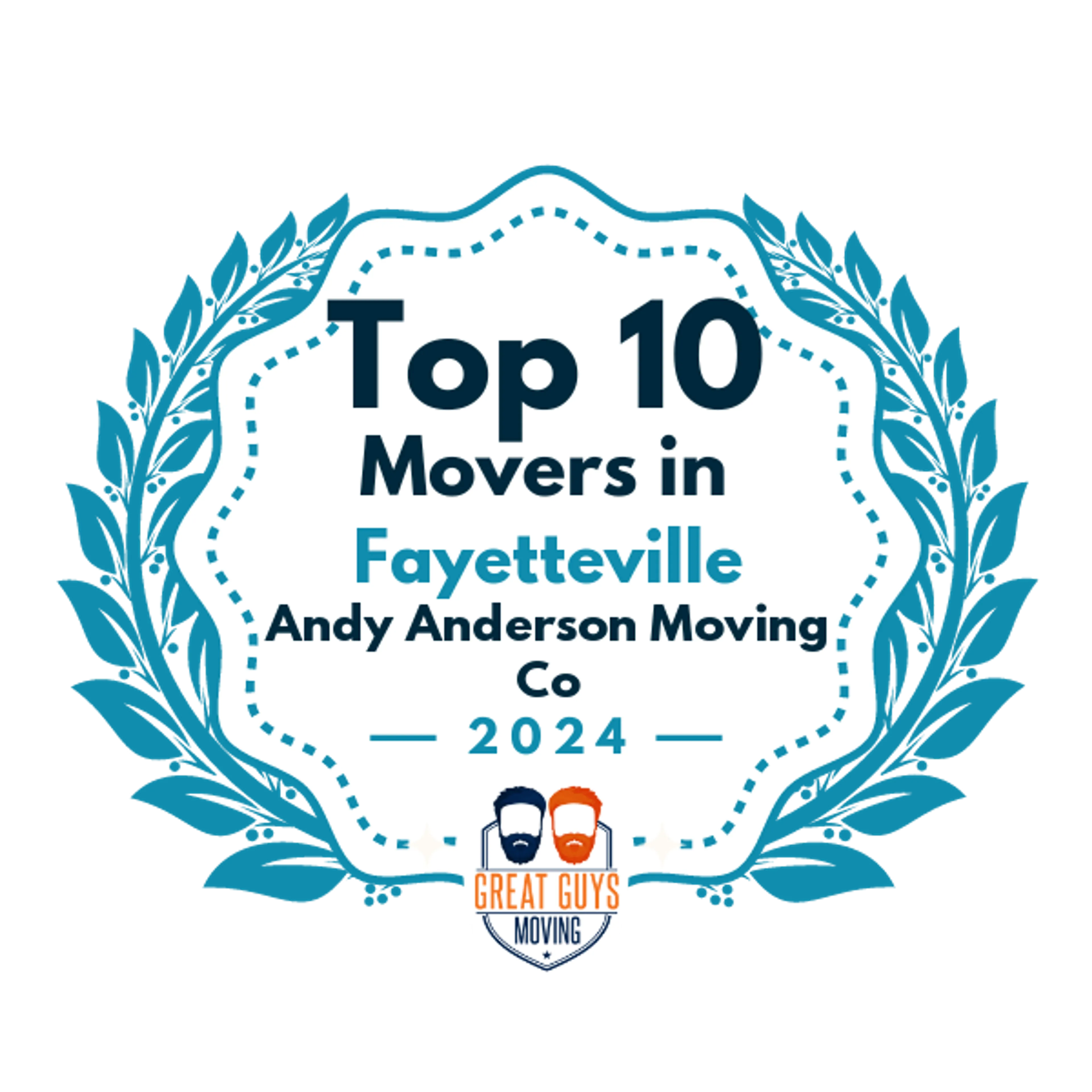 Top 10 Movers in Fayetteville, NC 2024 award
