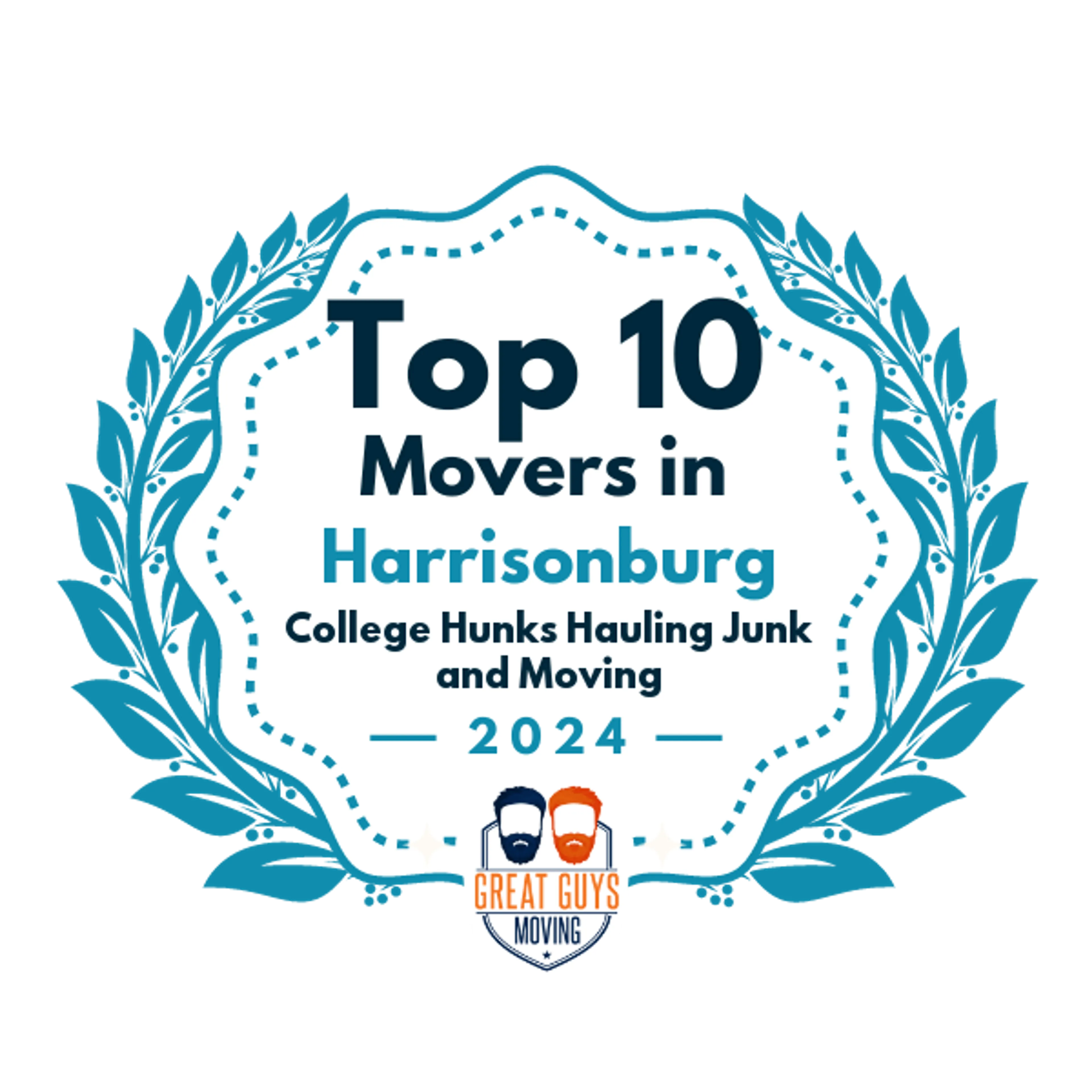 Top 10 Movers in Harrisonburg, VA 2024 award