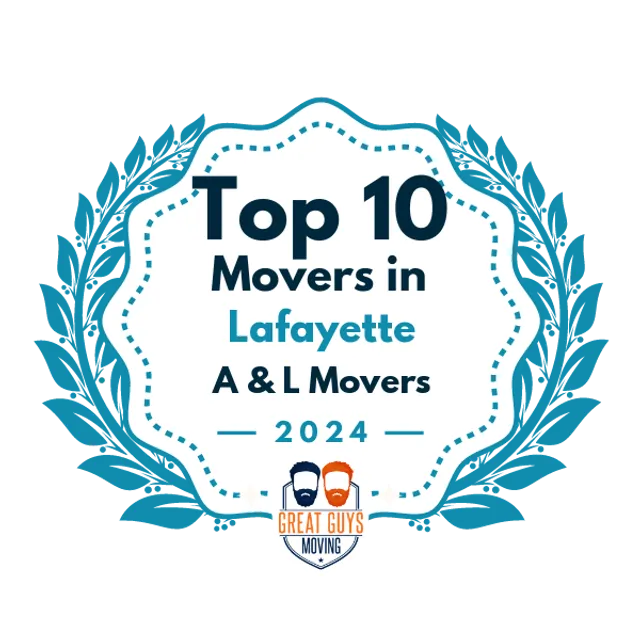 Top 10 Movers in Lafayette, LA 2024 award