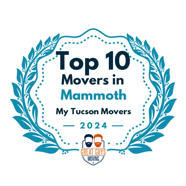 Top 10 Movers in Tucson, AZ 2024 award