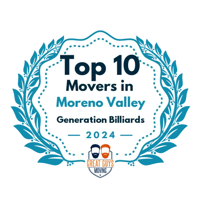 Top 10 Movers in Moreno Valley, CA 2024 award