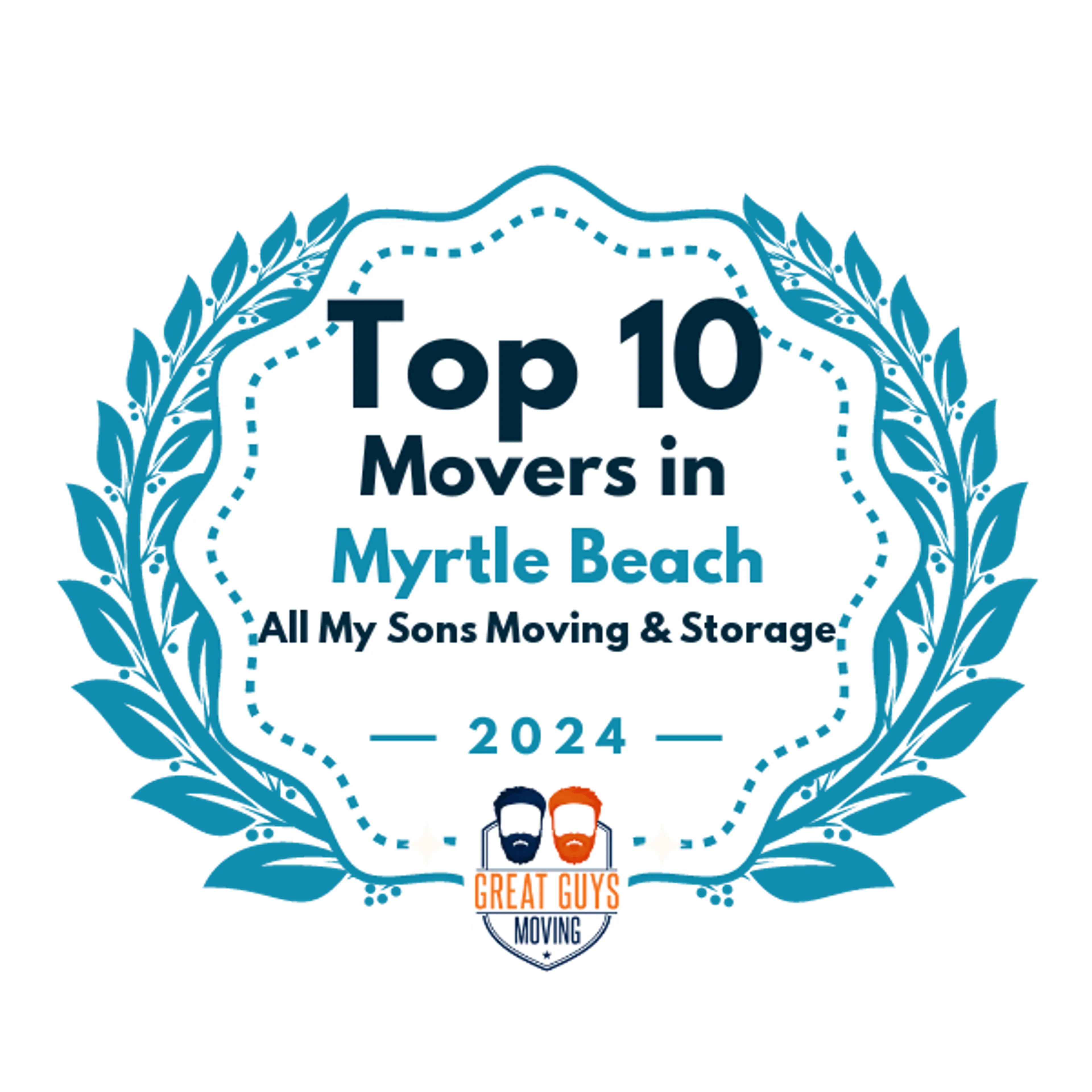 Top 10 Movers in Myrtle Beach, SC 2024 award