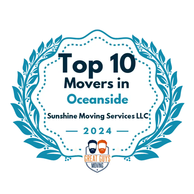 Top 10 Movers in San Diego, CA 2024 award