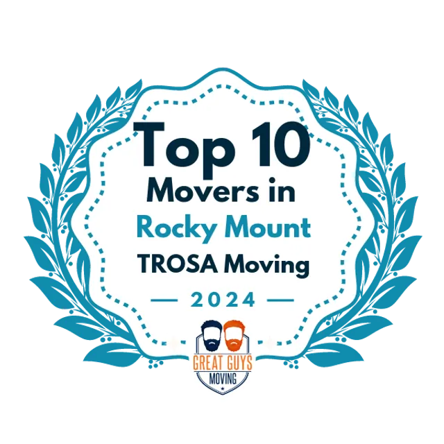 Top 10 Movers in Raleigh, NC 2024 award