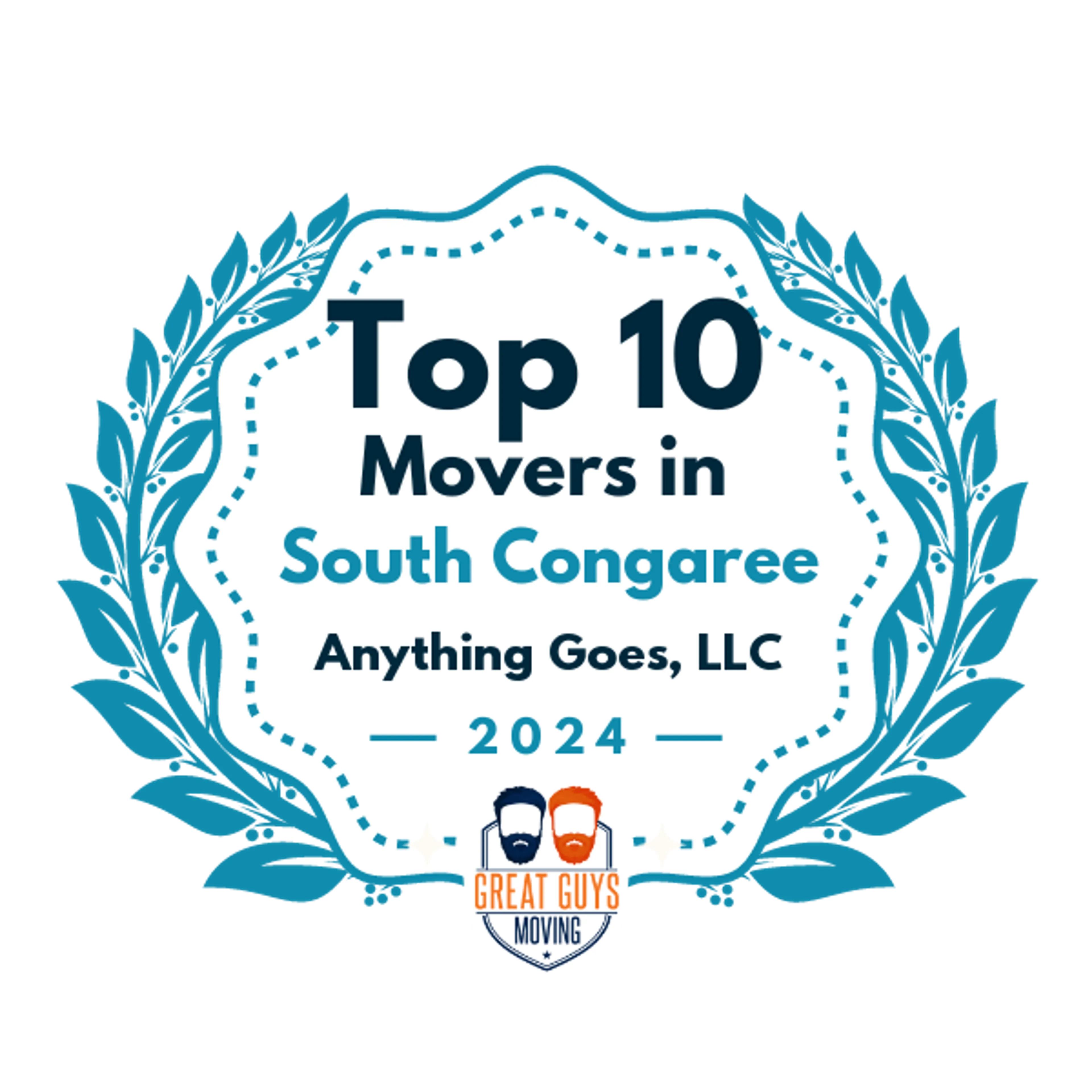 Top 10 Movers in West Columbia, SC 2024 award