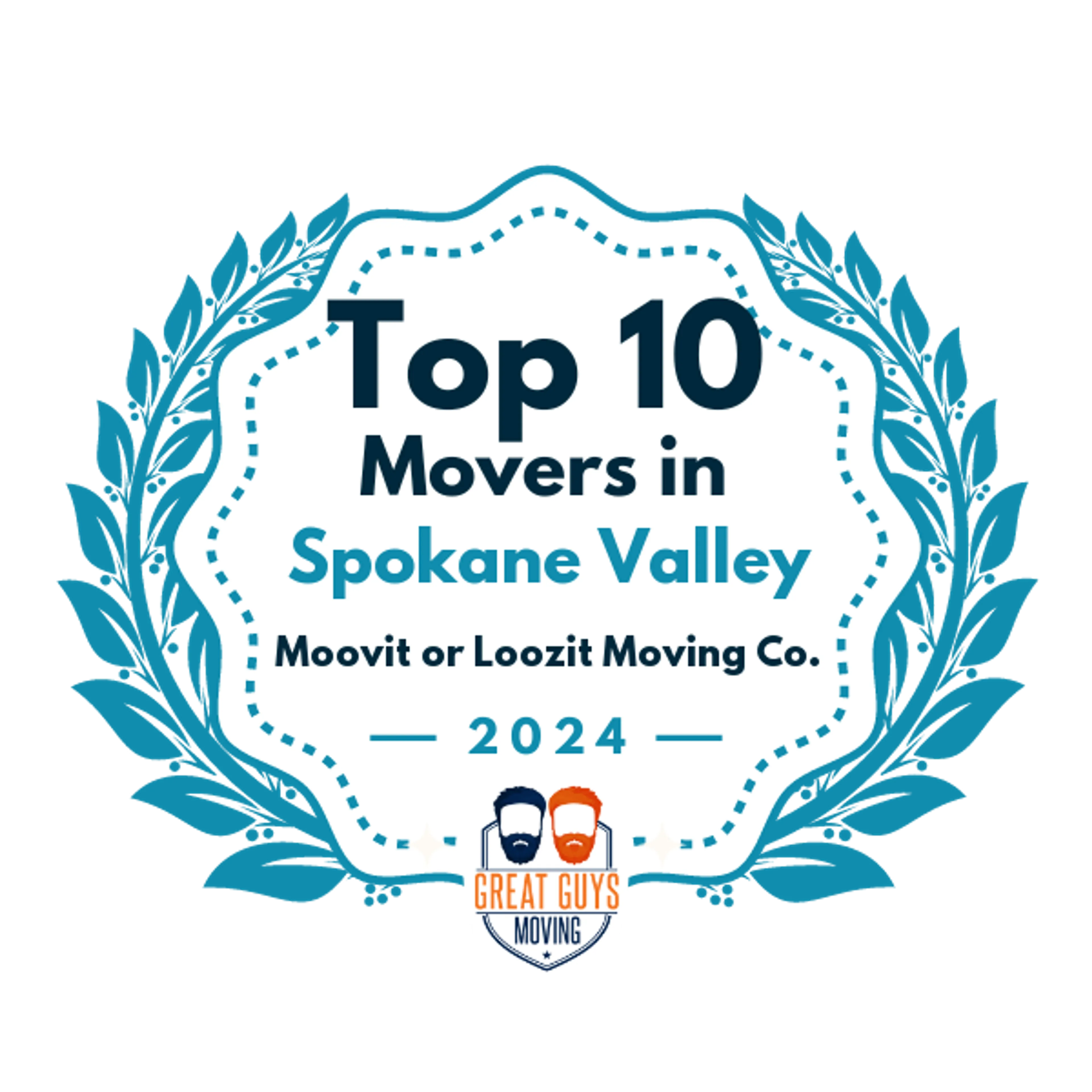 Top 10 Movers in Spokane Valley, WA 2024 award