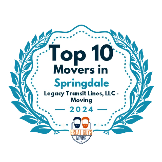 Top 10 Movers in Fayetteville, AR 2024 award