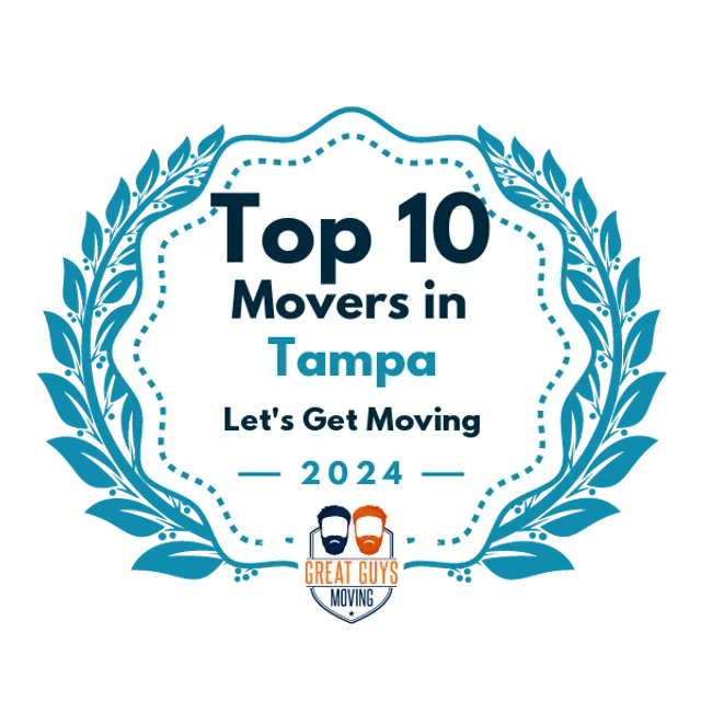 Top 10 Movers in Tampa, FL 2024 award