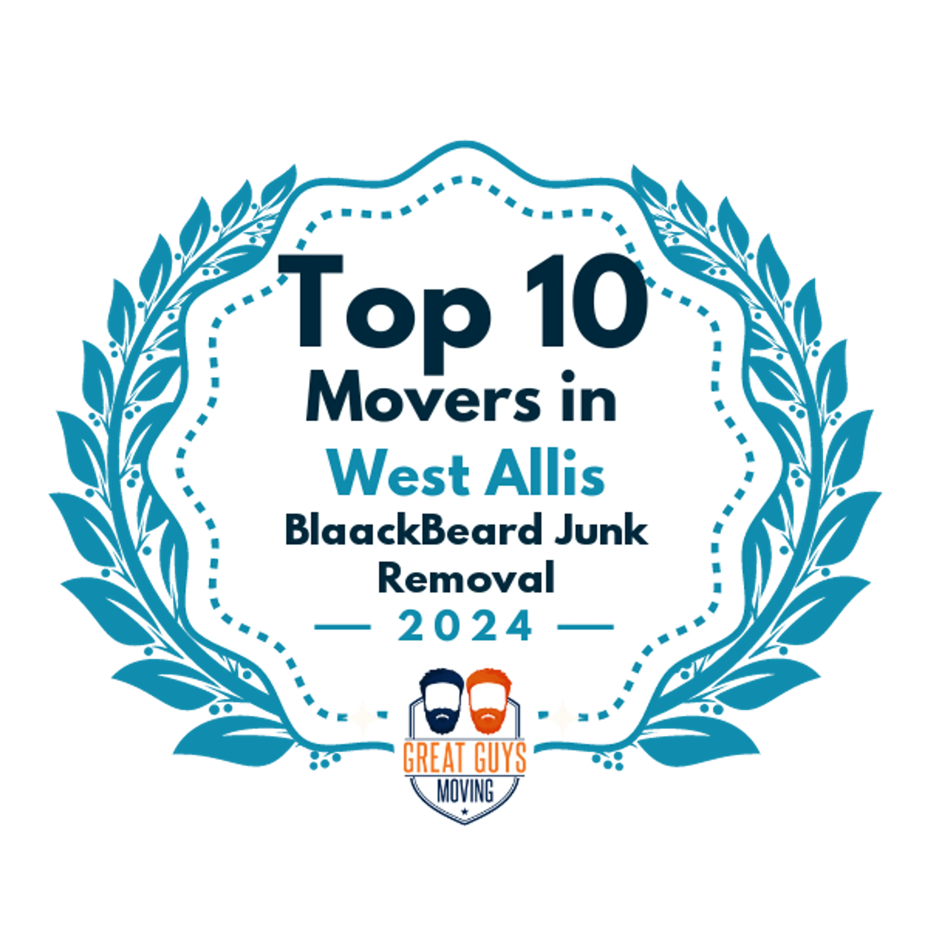 Top 10 Movers in West Allis, WI 2024 award