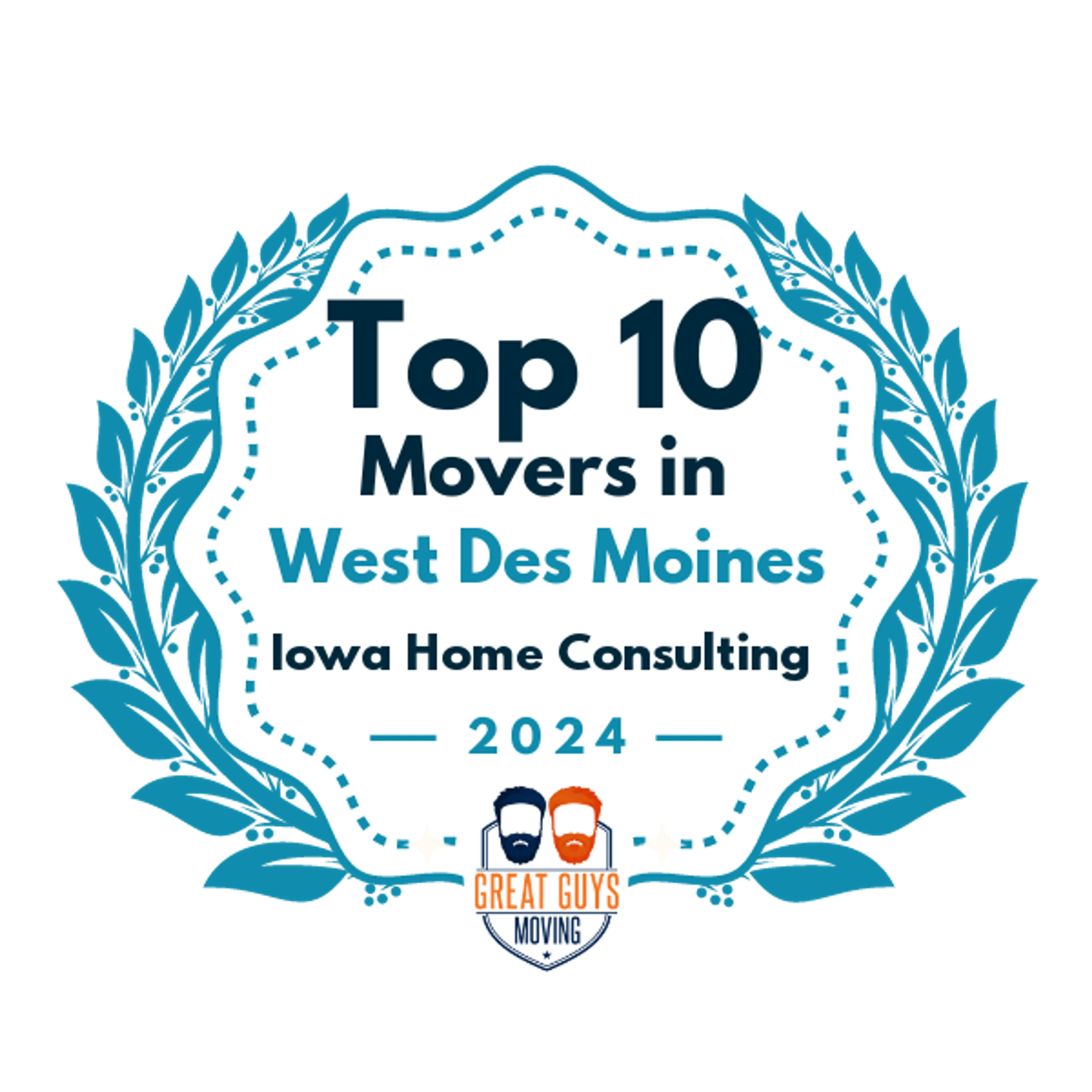 Top 10 Movers in Des Moines, IA 2024 award