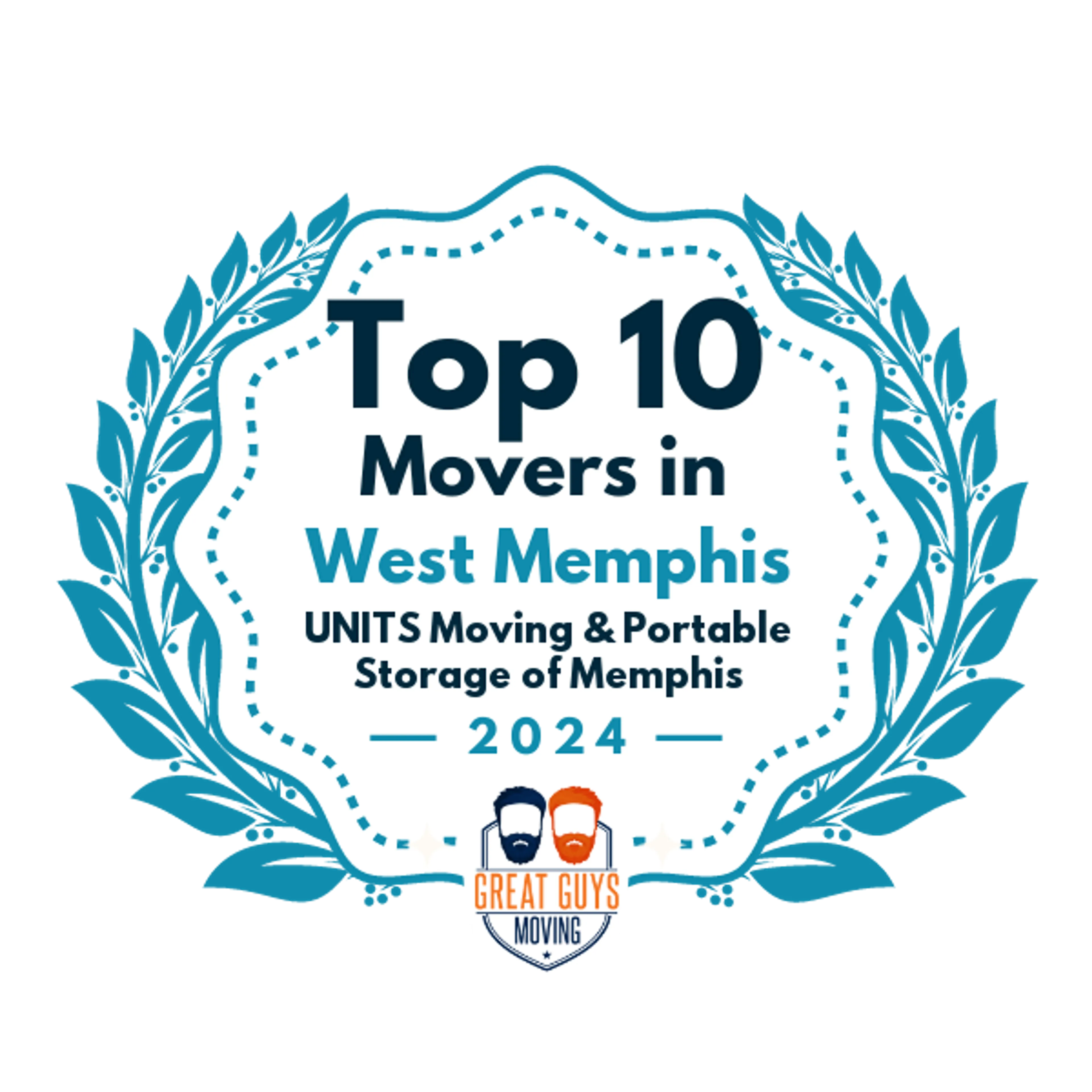 Top 10 Movers in Memphis, TN 2024 award