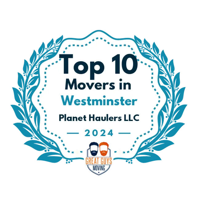 Top 10 Movers in Westminster, CA 2024 award