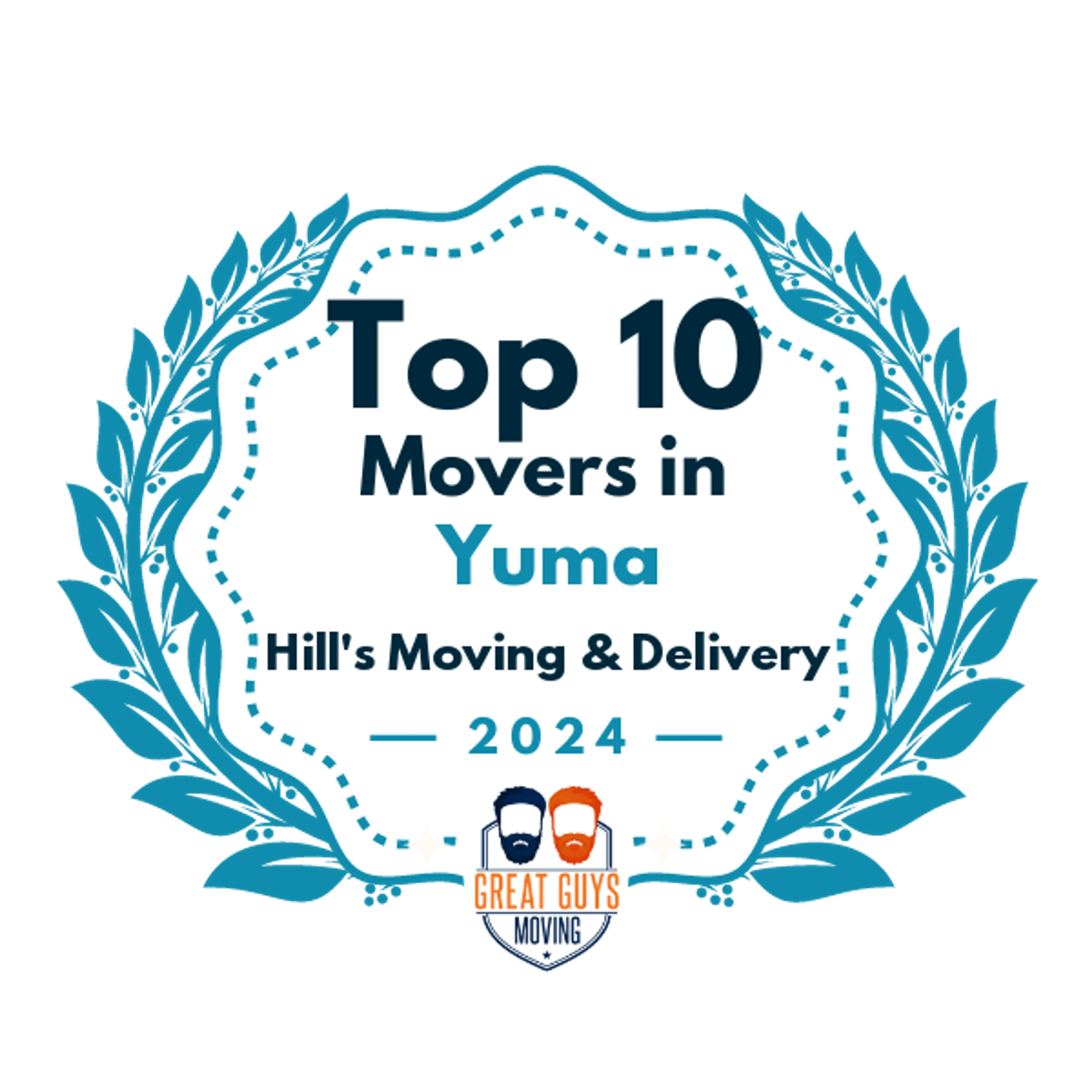 Top 10 Movers in Yuma, AZ 2024 award