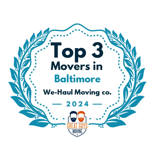 Top 3 Movers in Baltimore, MD 2024 award