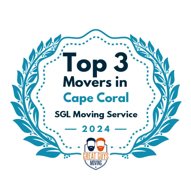 Top 3 Movers in Cape Coral, FL 2024 award