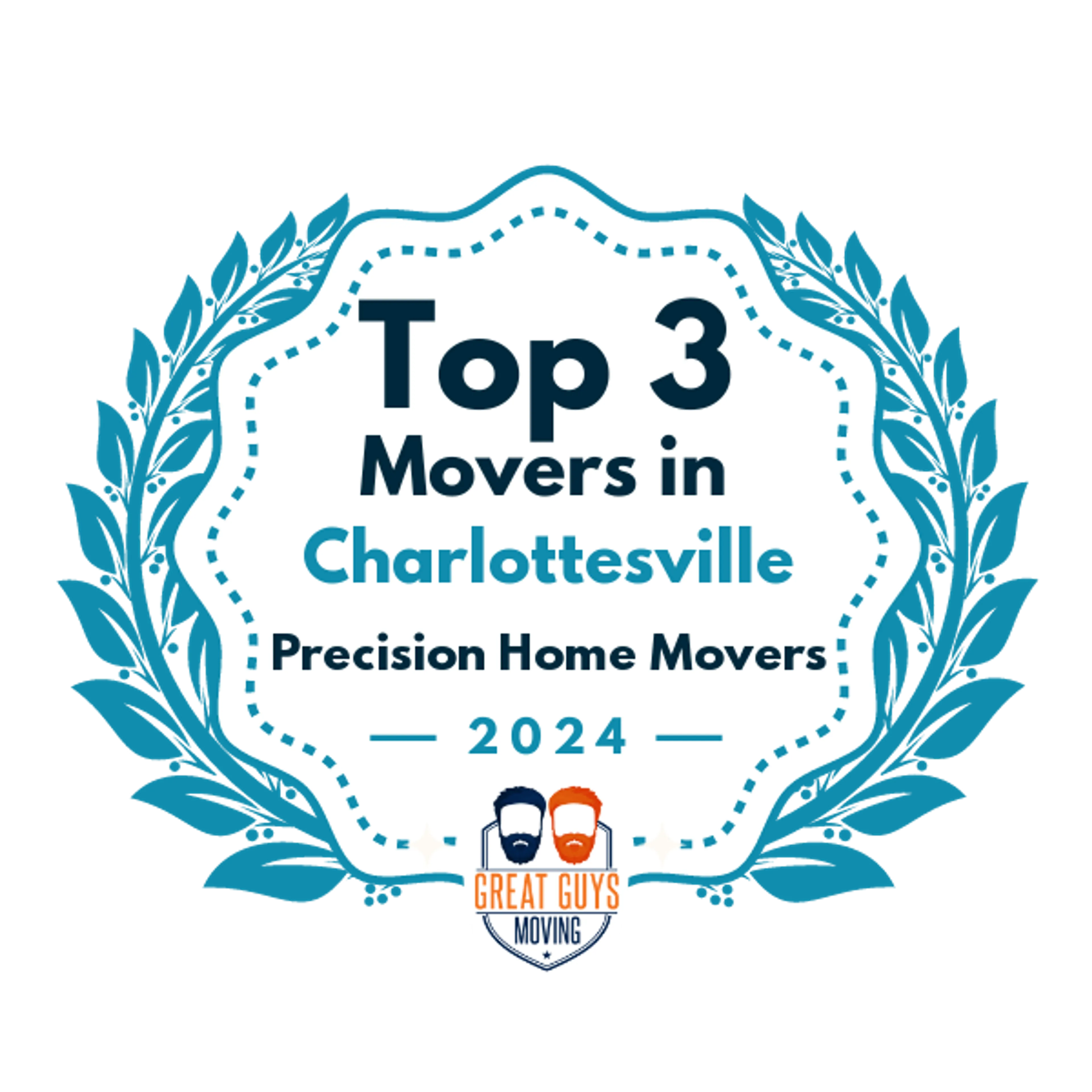 Top 3 Movers in Charlottesville, VA 2024 award