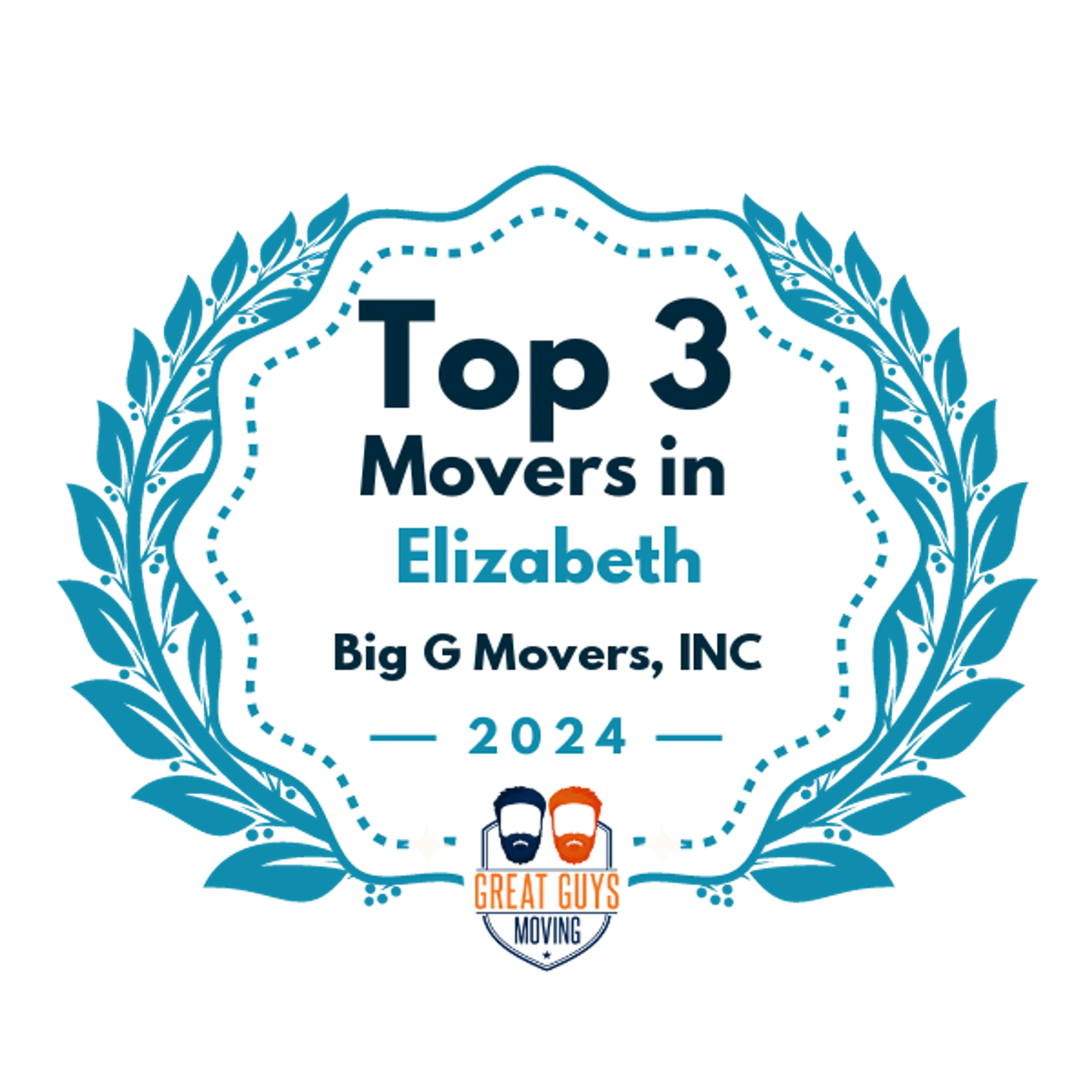 Top 3 Movers in Elizabeth, NJ 2024 award