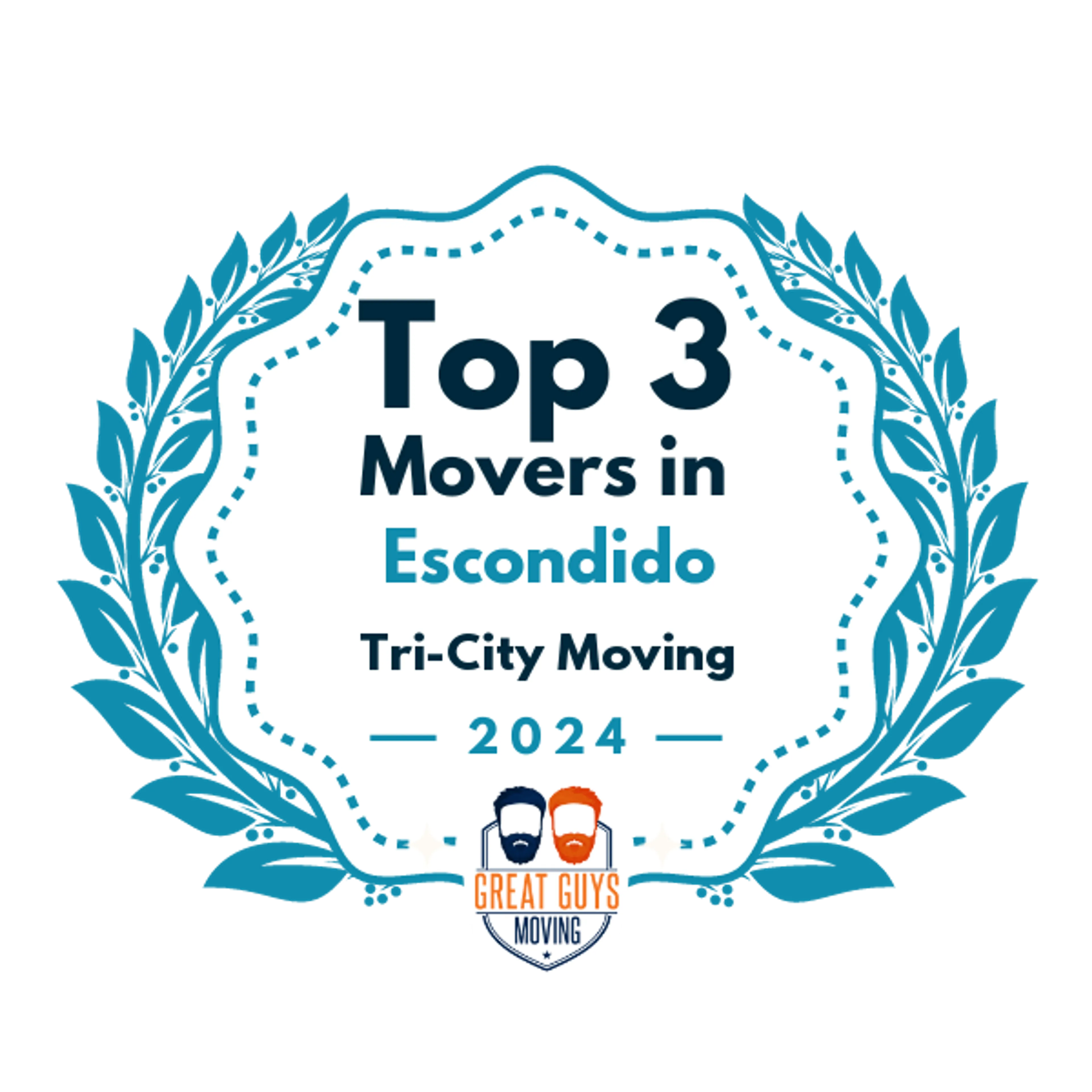 Top 3 Movers in Escondido, CA 2024 award