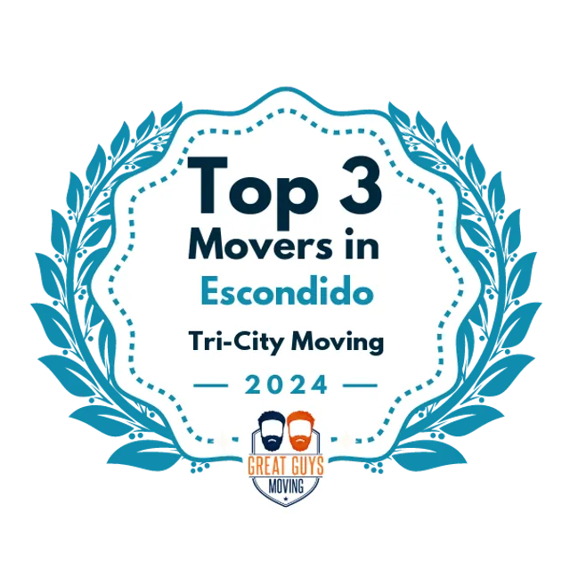 Top 3 Movers in Escondido, CA 2024 award