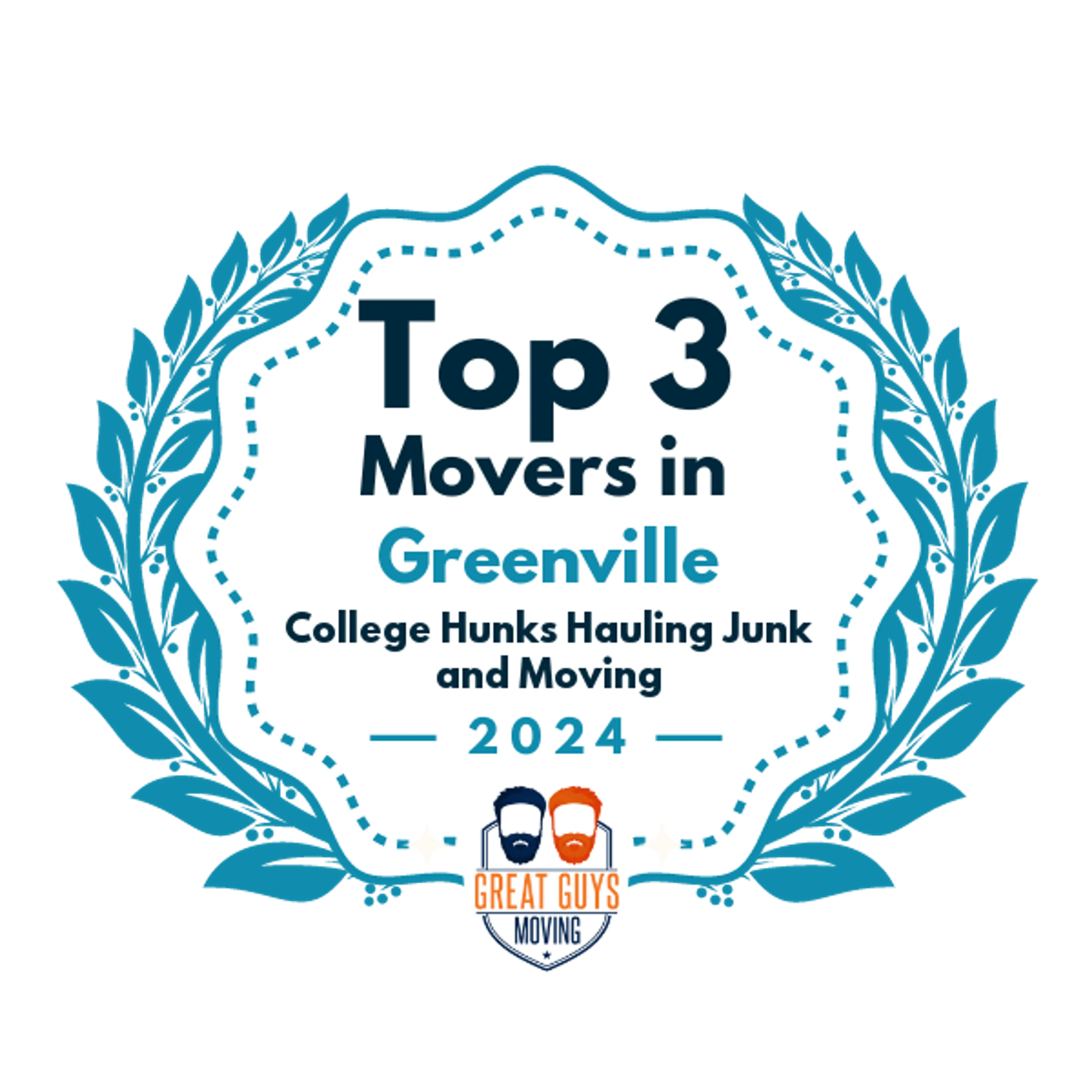 Top 3 Movers in Greenville, SC 2024 award