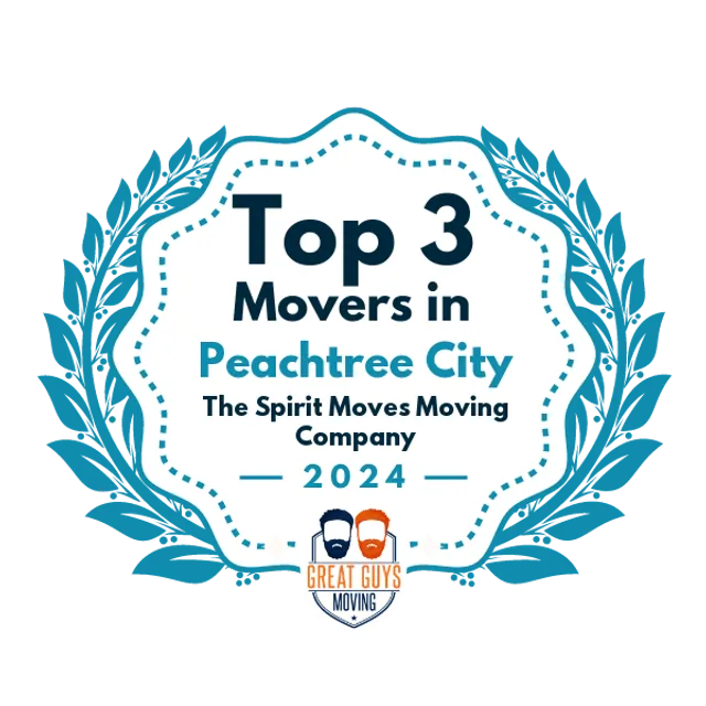 Top 3 Movers in Peachtree City, GA 2024 award